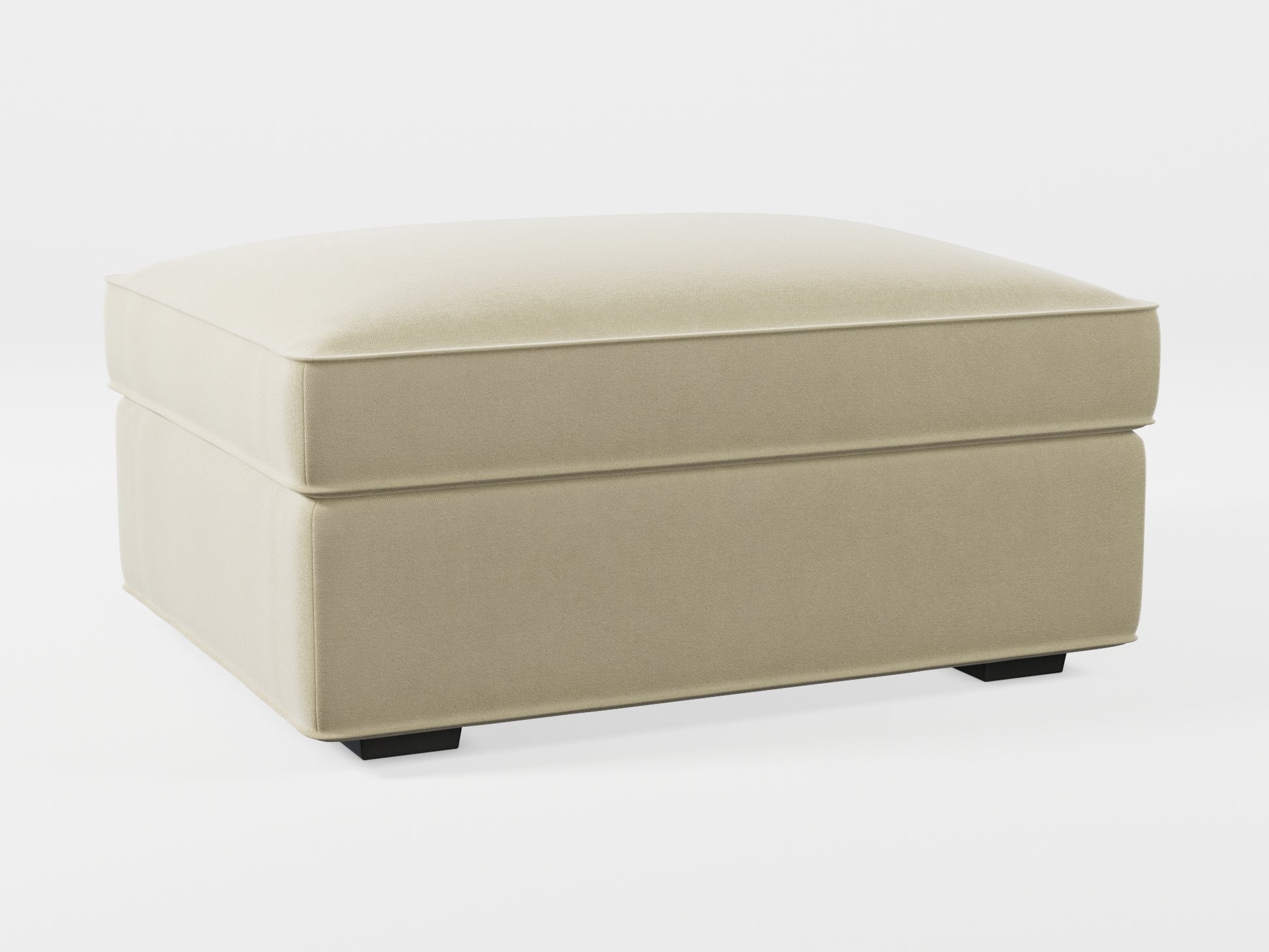 Ikea KIVIK Footstool cover made by Covereo in upholstery named VELVET Ashen Beige