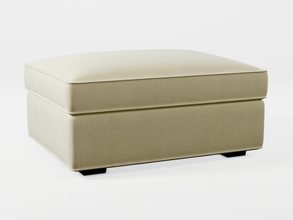 Ikea KIVIK Footstool cover made by Covereo in upholstery named VELVET Pearl Cream