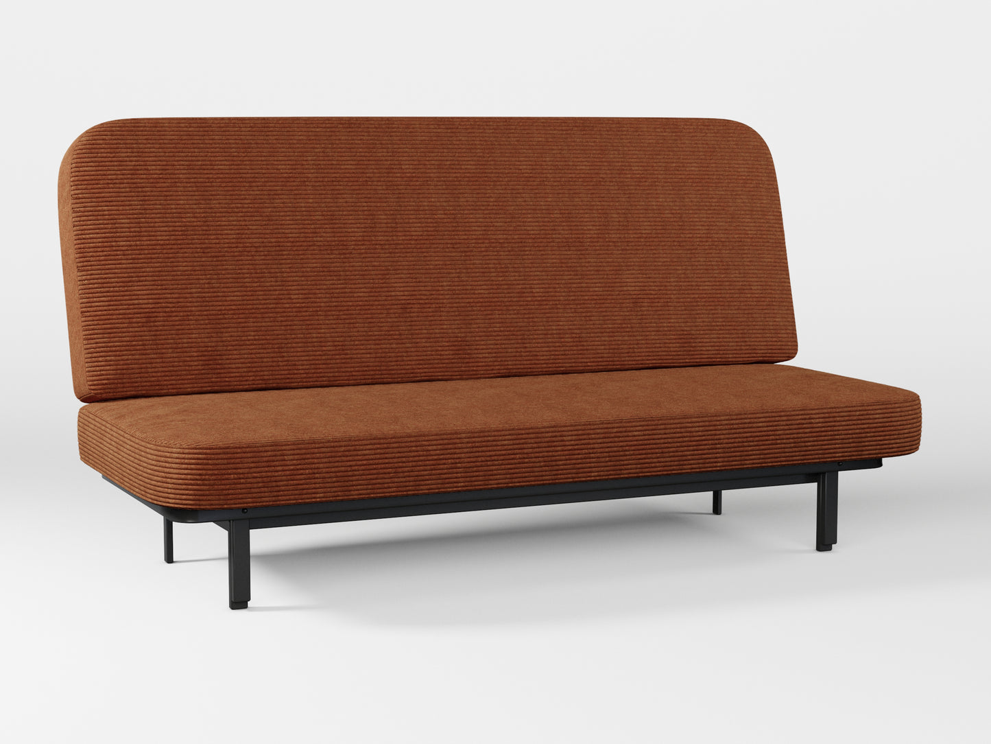 Ikea NYHAMN sofa cover made by Covereo in upholstery named COSY Chestnut