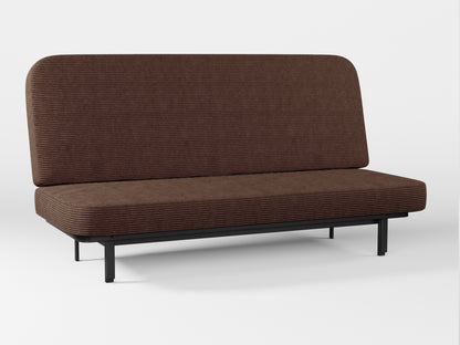 Ikea NYHAMN sofa cover made by Covereo in upholstery named COSY Dark Candy