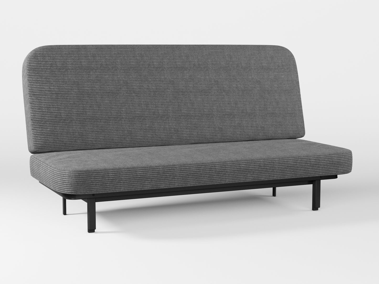 Ikea NYHAMN sofa cover made by Covereo in upholstery named COSY Grey Shadow