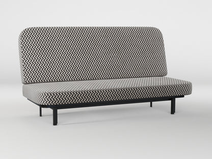 Ikea NYHAMN sofa cover made by Covereo in upholstery named HERRINGBONE Silver