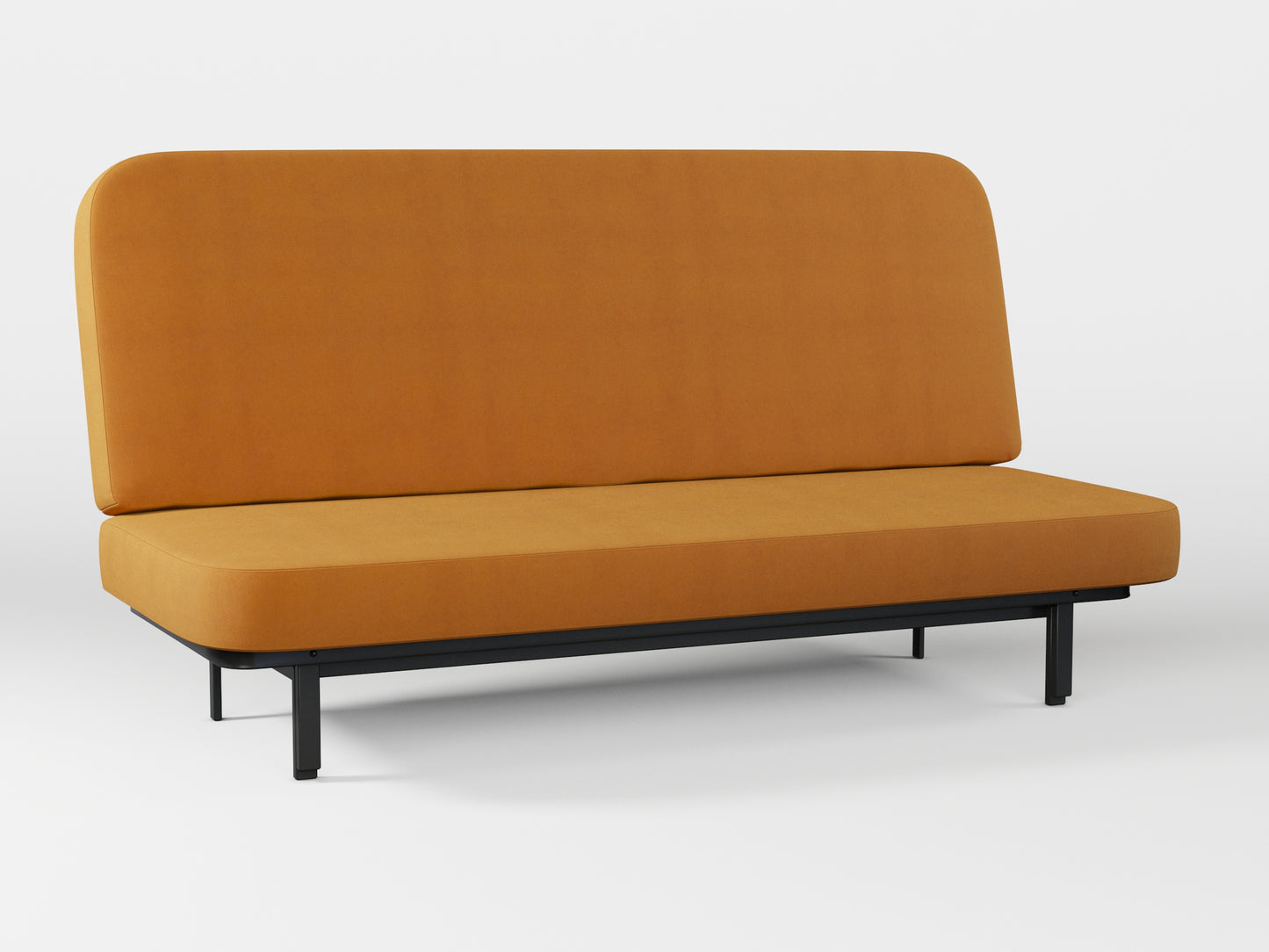 Ikea NYHAMN sofa cover made by Covereo in upholstery named OMON Classic Mustard