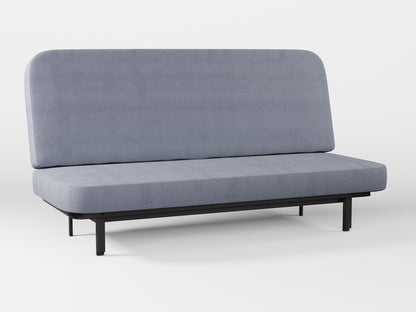 Ikea NYHAMN sofa cover made by Covereo in upholstery named OMON Industrial Grey