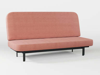 Ikea NYHAMN sofa cover made by Covereo in upholstery named OMON Powder Rose