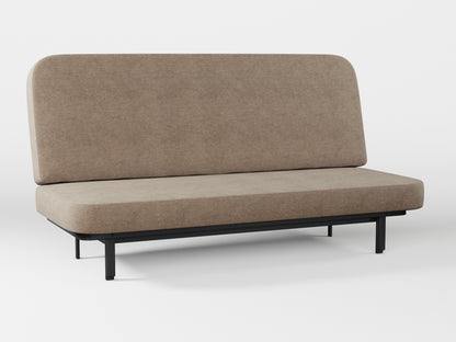 Ikea NYHAMN sofa cover made by Covereo in upholstery named MONTANA Gravel Beige