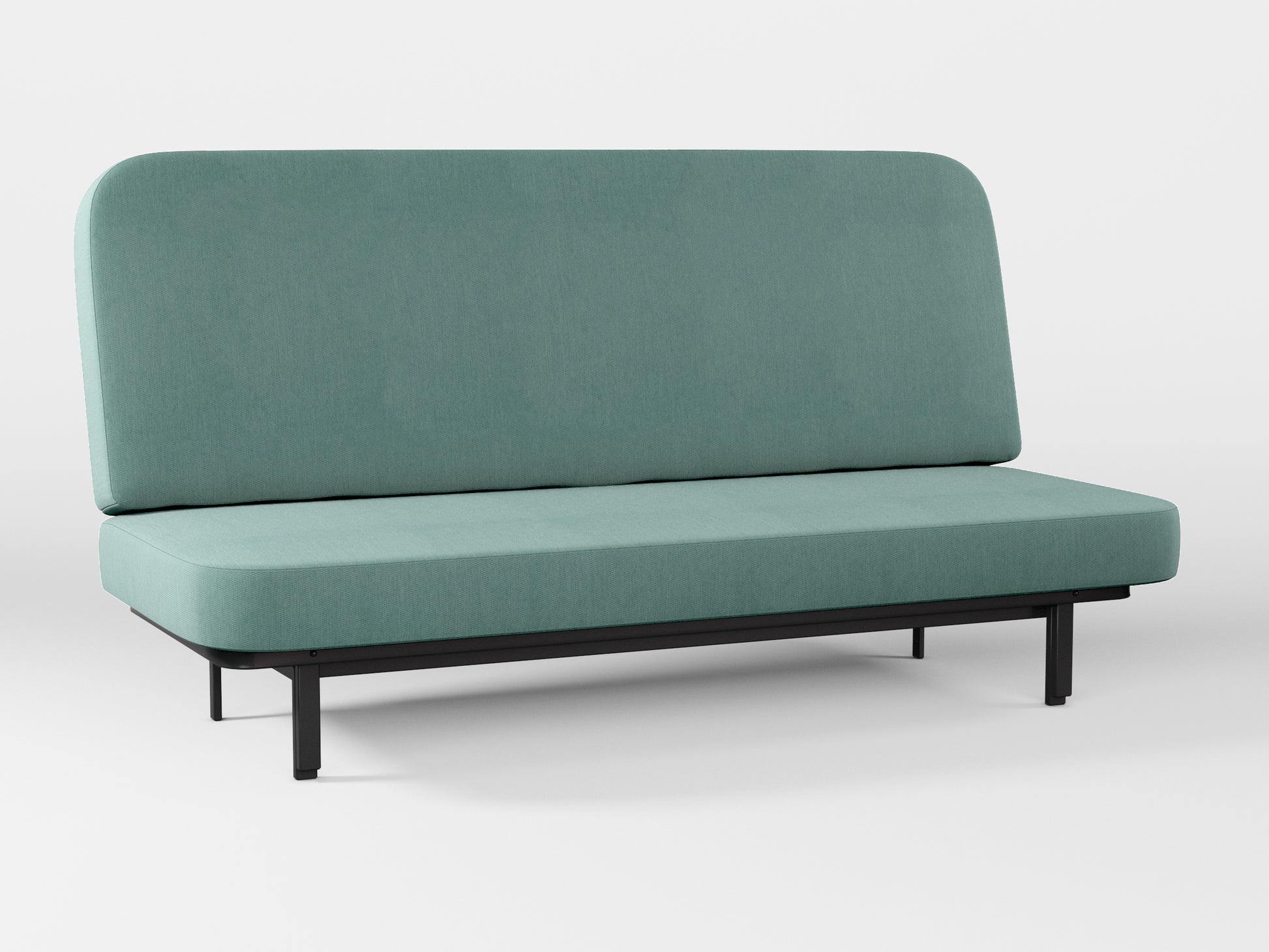 Ikea NYHAMN sofa cover made by Covereo in upholstery named PECADLY Misty Blue