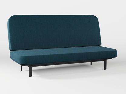 Ikea NYHAMN sofa cover made by Covereo in upholstery named PECADLY Ocean Blue