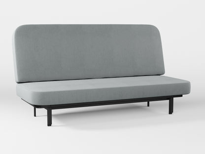 Ikea NYHAMN sofa cover made by Covereo in upholstery named PECADLY Pebble Grey