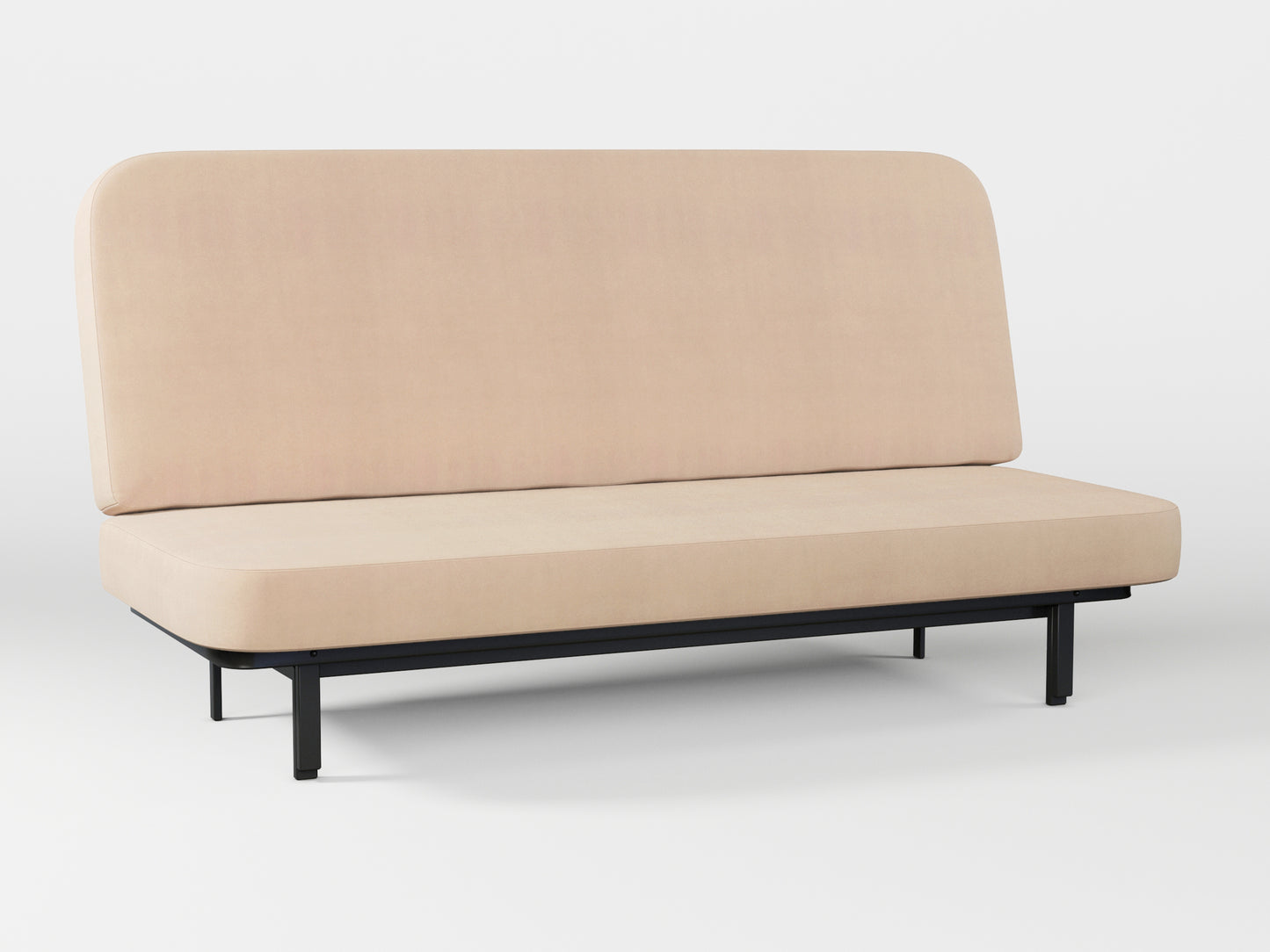 Ikea NYHAMN sofa cover made by Covereo in upholstery named TUNSO Nude Three