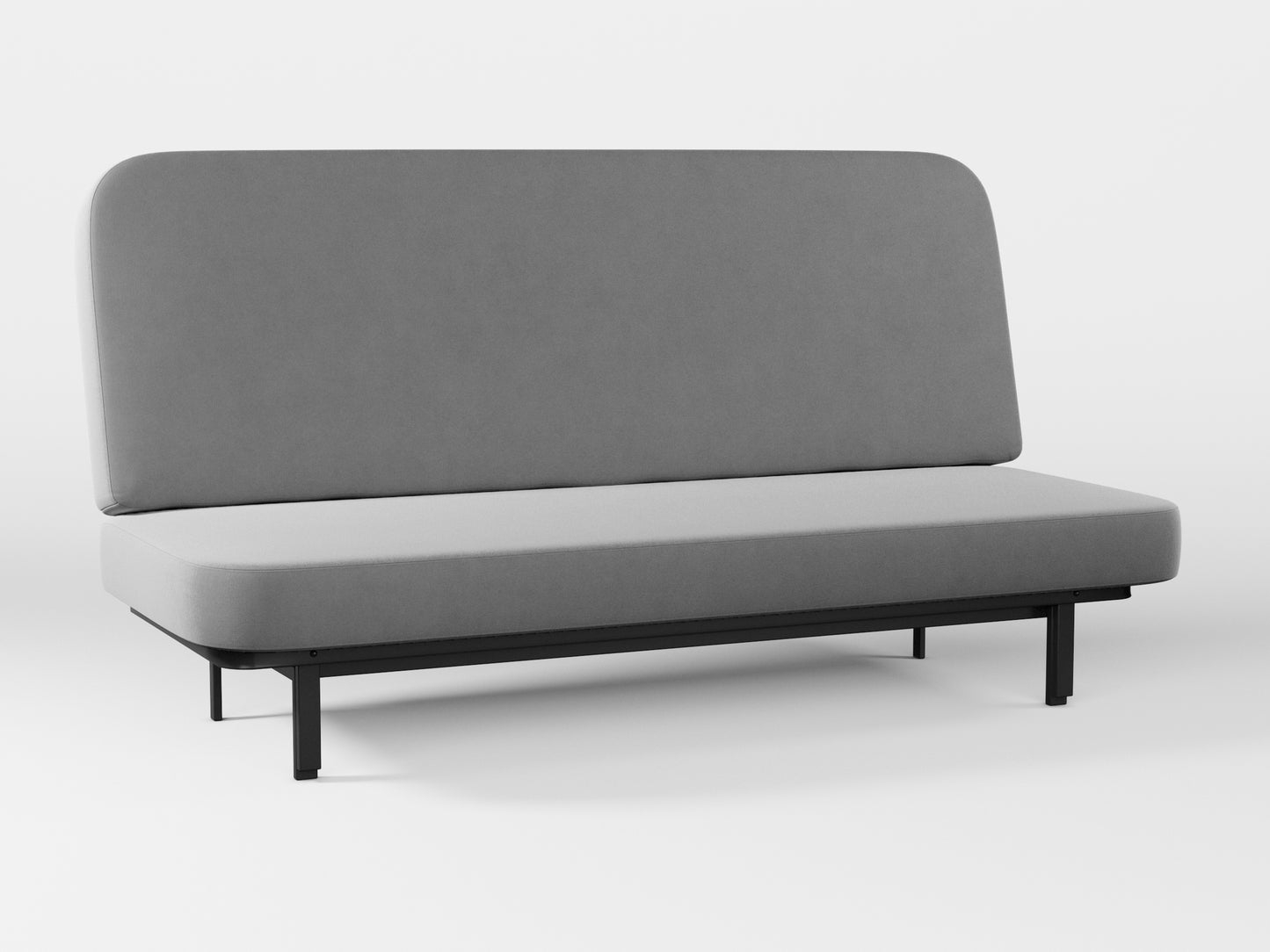 Ikea NYHAMN sofa cover made by Covereo in upholstery named VELVET Cool Grey