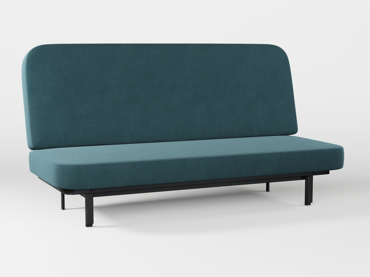 Ikea NYHAMN sofa cover made by Covereo in upholstery named VELVET Smoky Blue