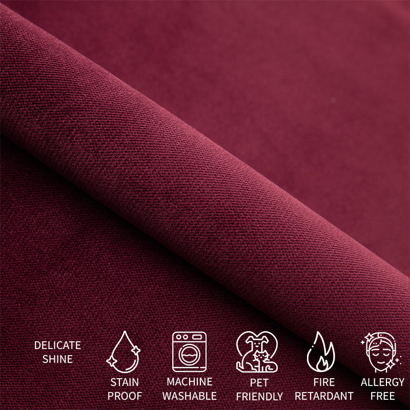 Sample of Upholstery Produced by Covereo Named VELVET Beetroot Cocktail