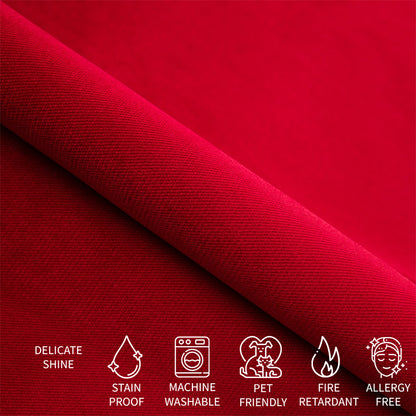 Sample of Upholstery Produced by Covereo Named VELVET Intense Red