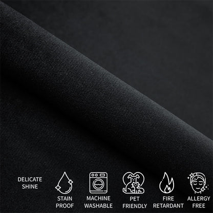 Sample of Upholstery Produced by Covereo Named VELVET Shiny Black