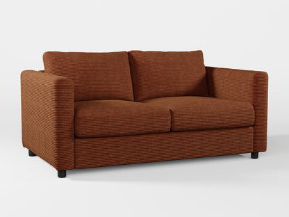 Ikea VIMLE 2-seat sofa cover made by Covereo in upholstery named COSY Chestnut