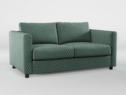 Ikea VIMLE 2-seat sofa cover made by Covereo in upholstery named HERRINGBONE Green