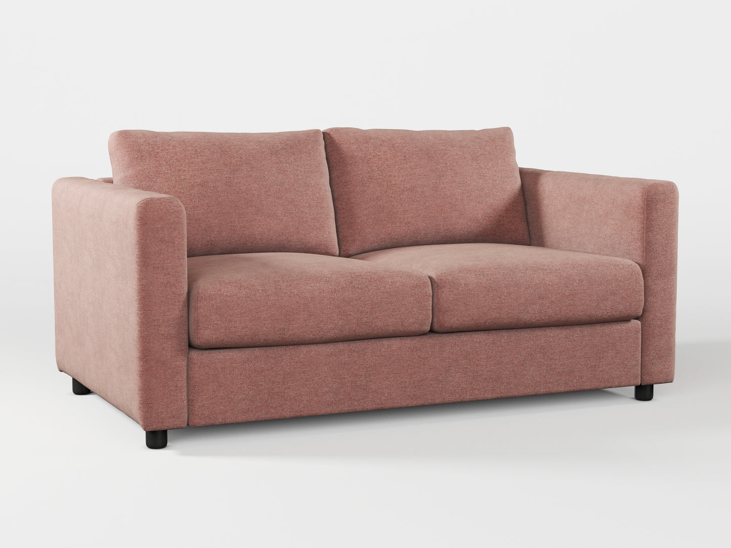 Ikea VIMLE 2-seat sofa cover made by Covereo in upholstery named MONTANA Pink Stone