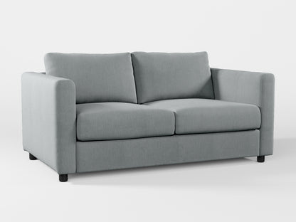 Ikea VIMLE 2-seat sofa cover made by Covereo in upholstery named PECADLY Pebble Grey