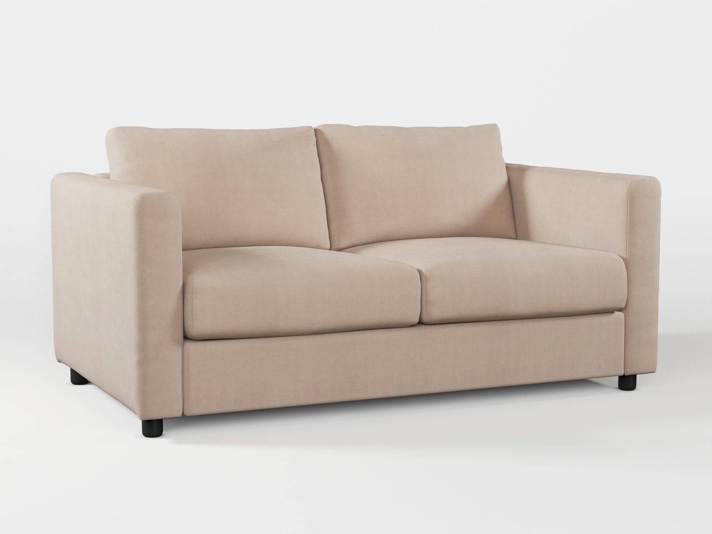 Ikea VIMLE 2-seat sofa cover made by Covereo in upholstery named TUNSO Nude Four