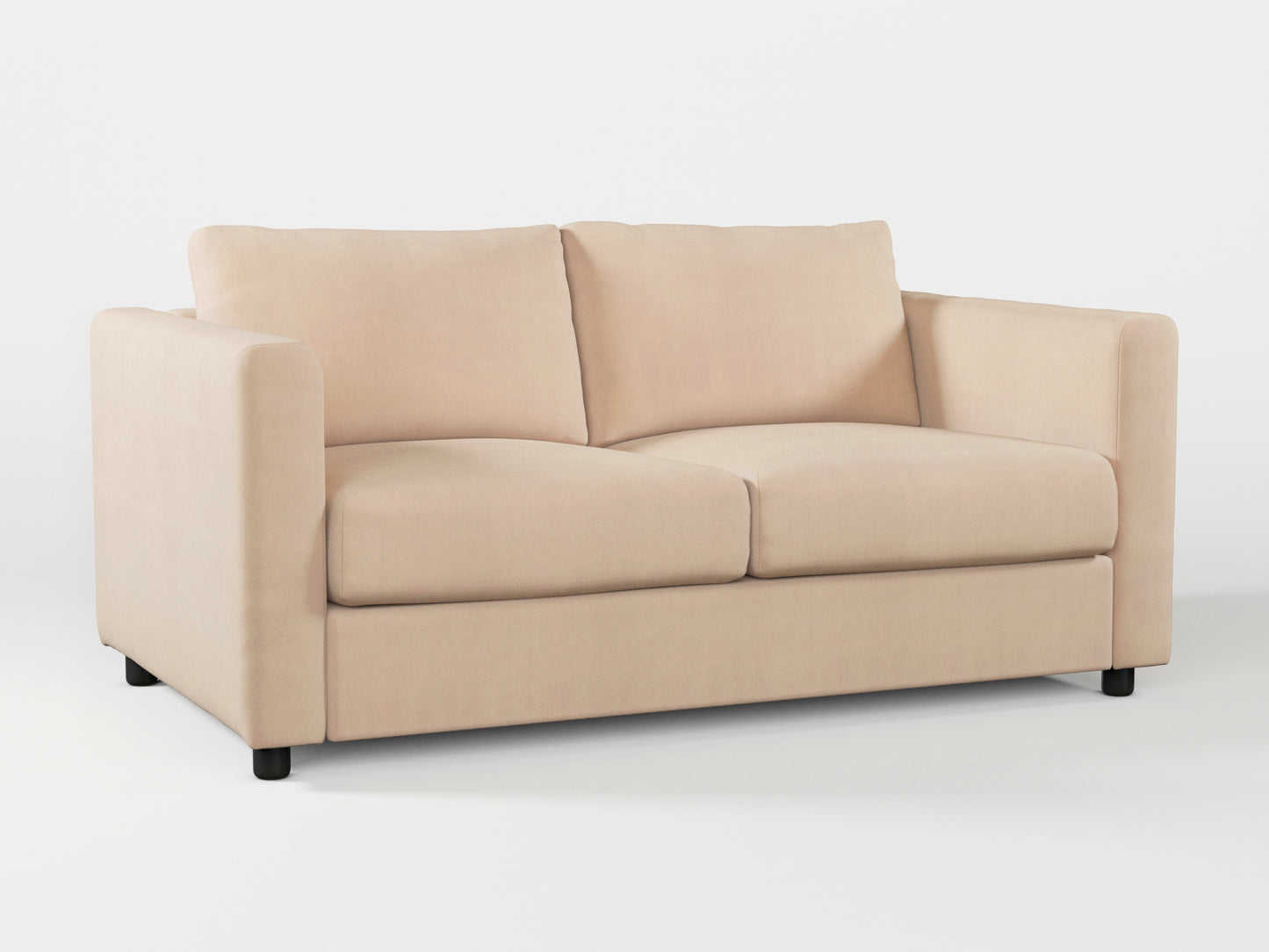 Ikea VIMLE 2-seat sofa cover made by Covereo in upholstery named TUNSO Nude Three