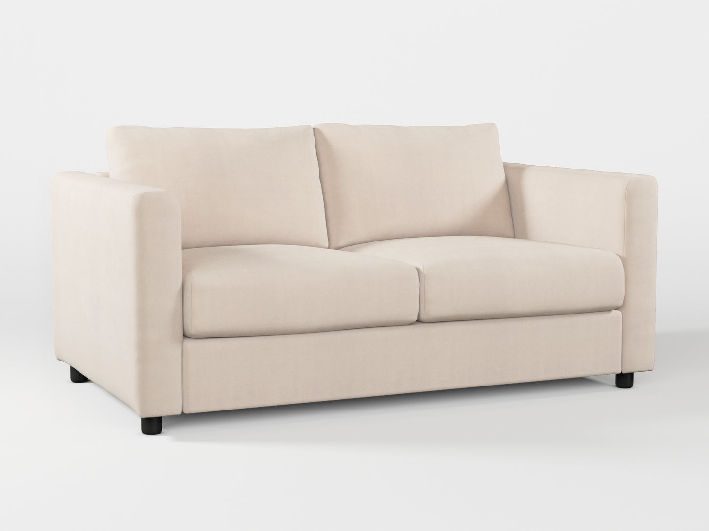 Ikea VIMLE 2-seat sofa cover made by Covereo in upholstery named TUNSO Nude Two