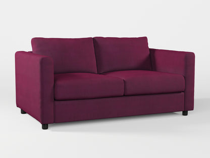 Ikea VIMLE 2-seat sofa cover made by Covereo in upholstery named TUNSO Violet Pansy