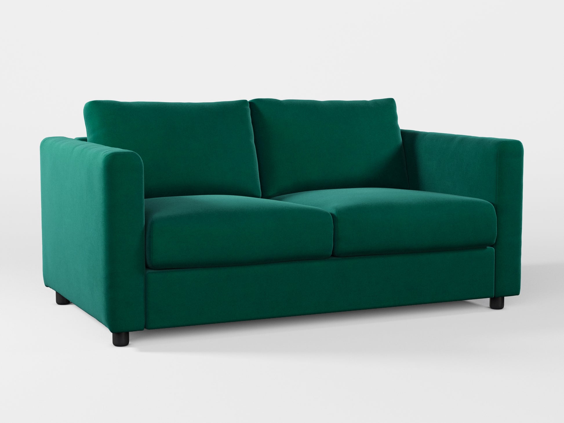 Ikea VIMLE 2-seat sofa cover made by Covereo in upholstery named VELVET Dark Teal