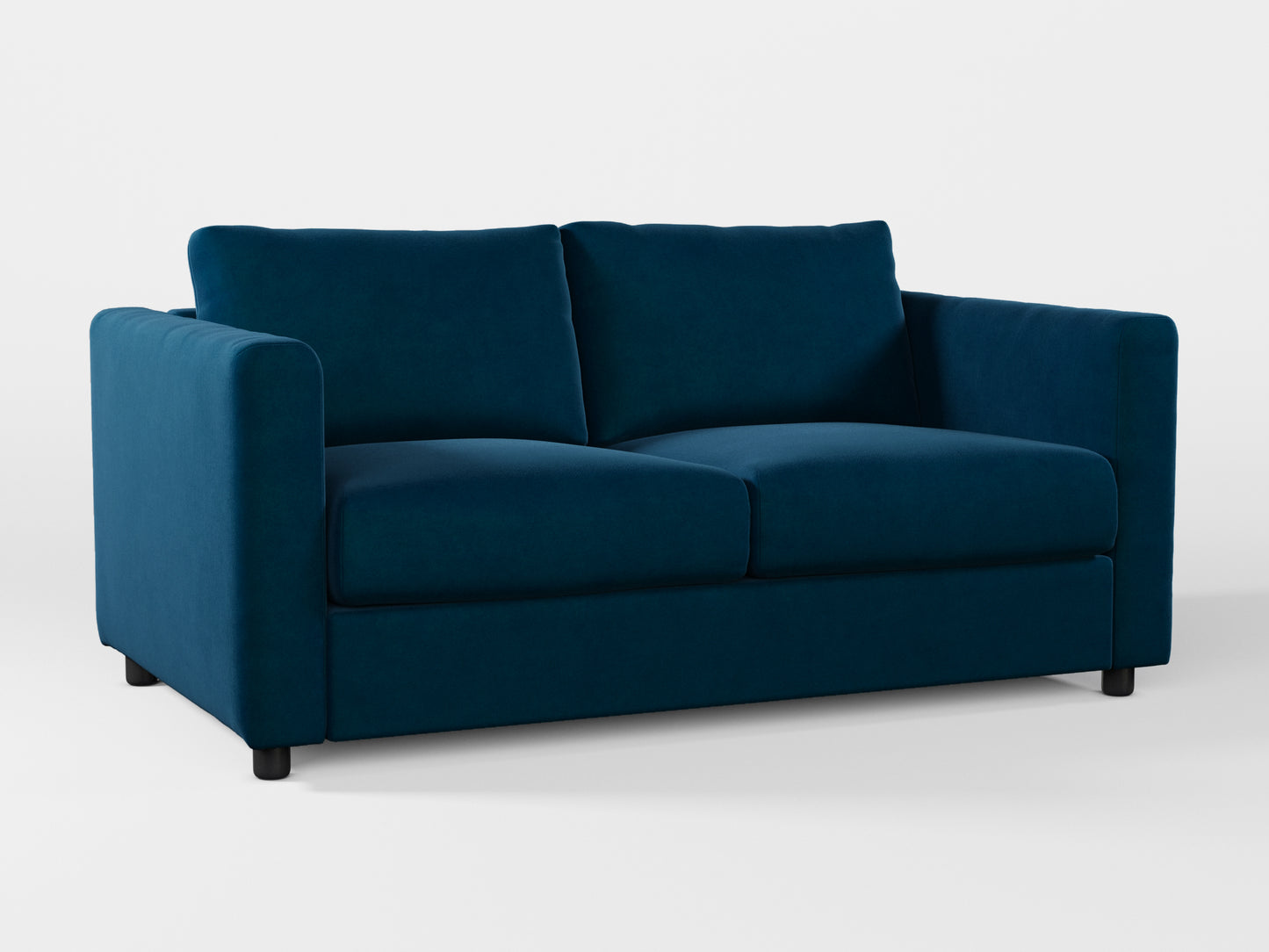 Ikea VIMLE 2-seat sofa cover made by Covereo in upholstery named VELVET In the Navy