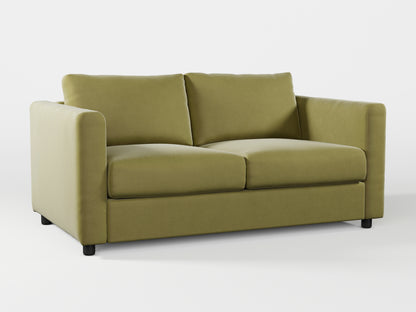 Ikea VIMLE 2-seat sofa cover made by Covereo in upholstery named VELVET Olive Dream