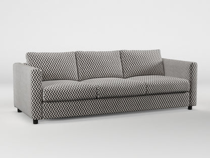 Ikea VIMLE 3-seat sofa cover made by Covereo in upholstery named HERRINGBONE Silver