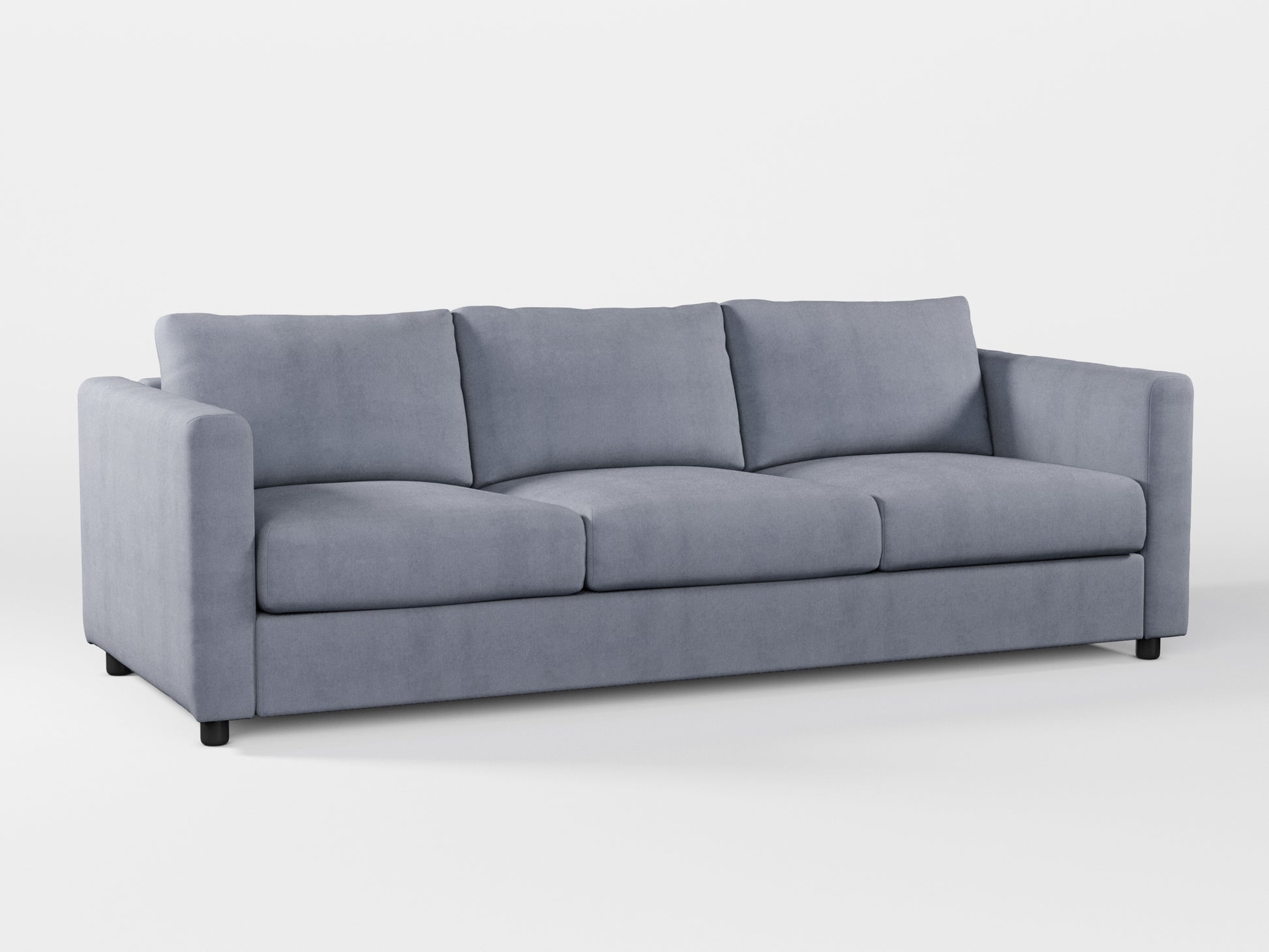 Ikea VIMLE 3-seat sofa cover made by Covereo in upholstery named OMON Industrial Grey