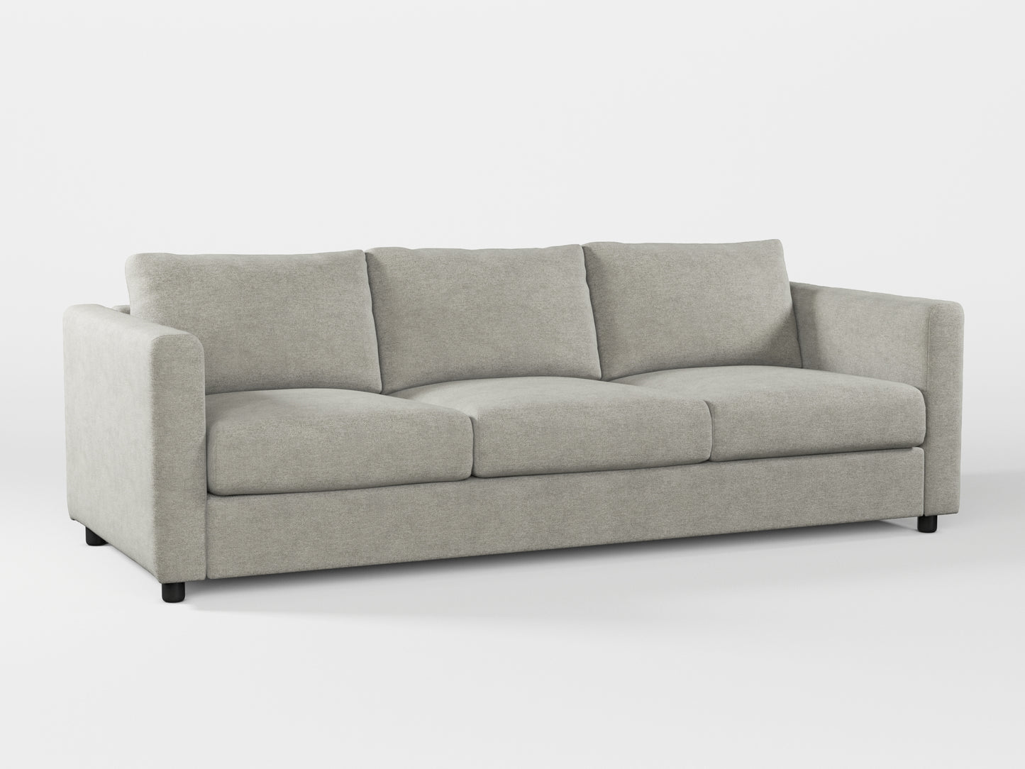 Ikea VIMLE 3-seat sofa cover made by Covereo in upholstery named MONTANA Light Grey