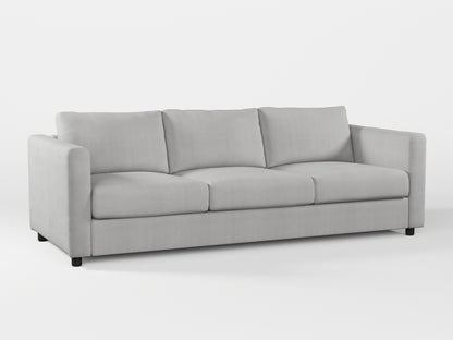 Ikea VIMLE 3-seat sofa cover made by Covereo in upholstery named TUNSO Grey One