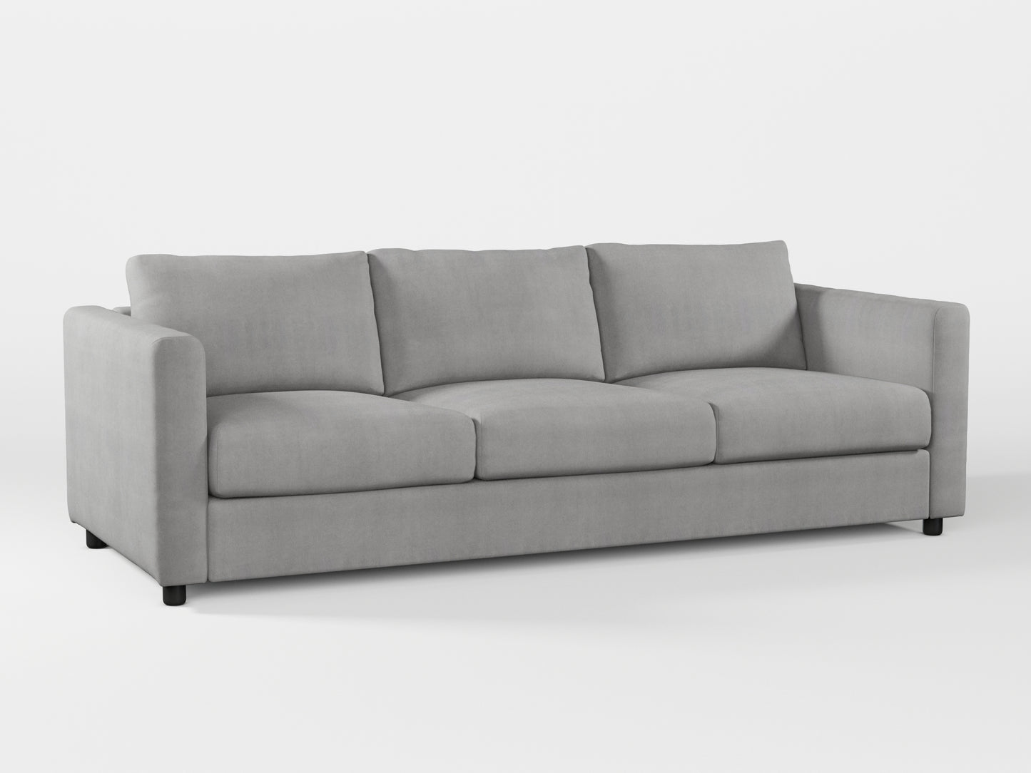 Ikea VIMLE 3-seat sofa cover made by Covereo in upholstery named TUNSO Grey Two