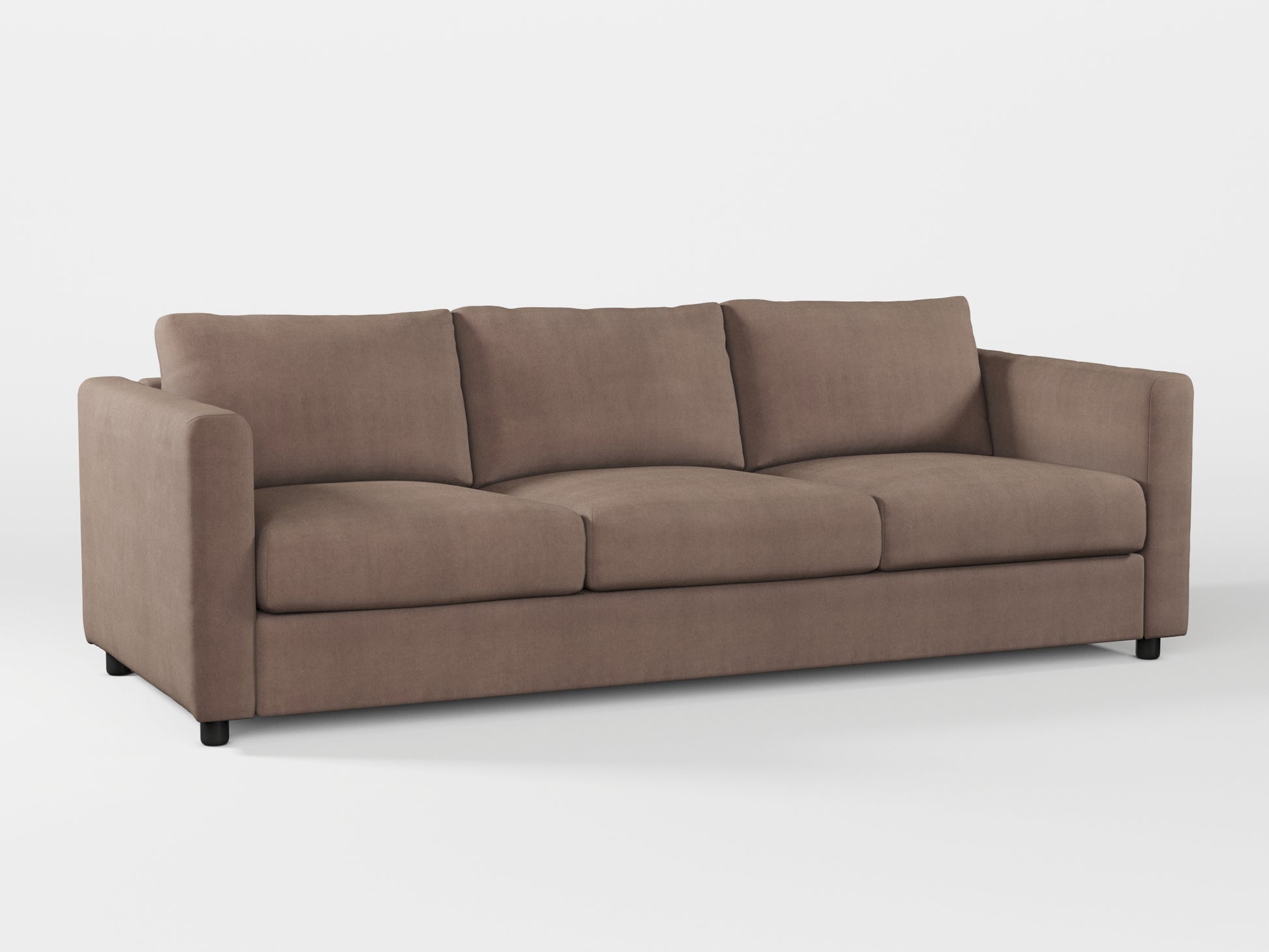 Ikea VIMLE 3-seat sofa cover made by Covereo in upholstery named TUNSO Nude Five