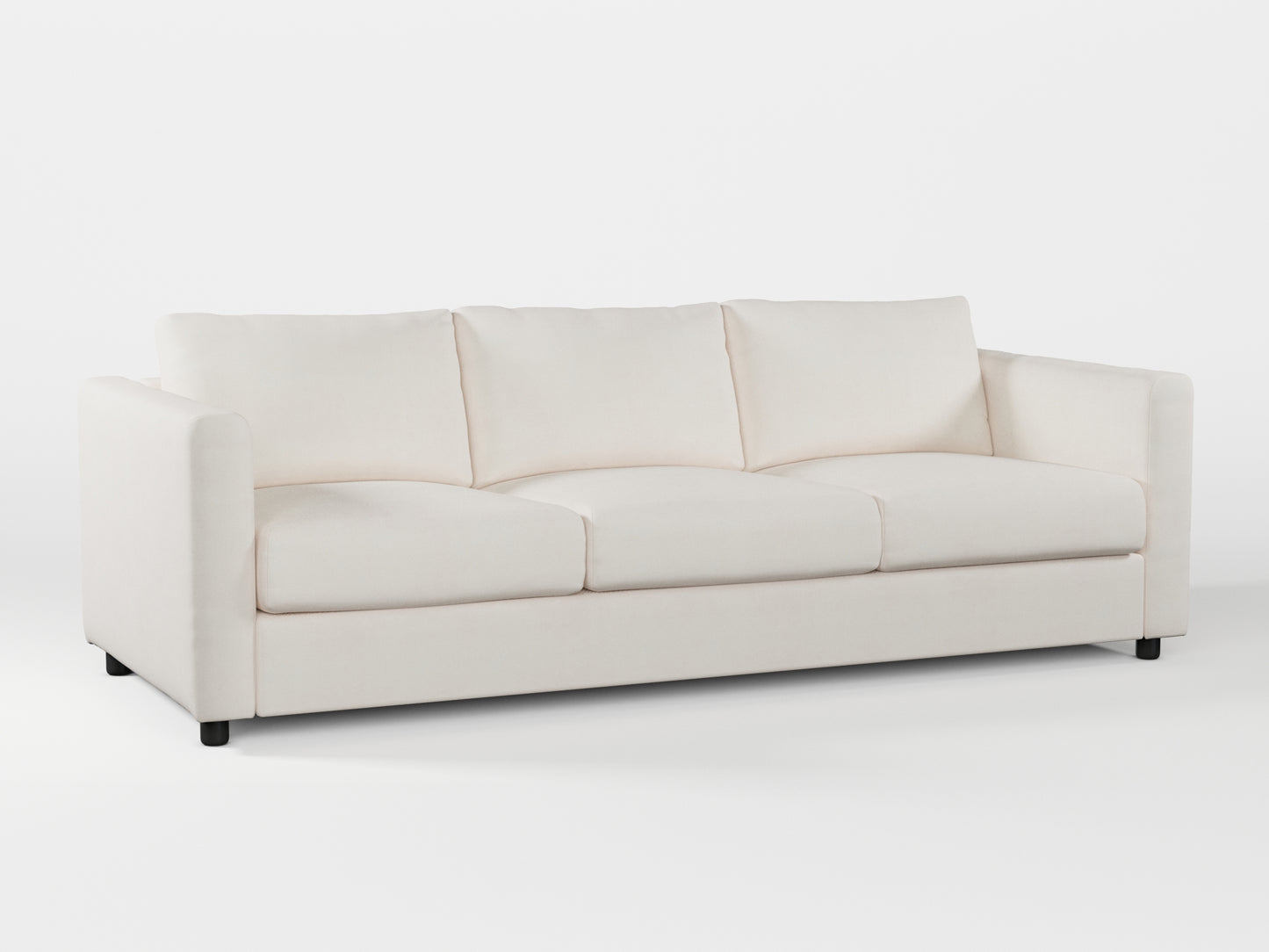 Ikea VIMLE 3-seat sofa cover made by Covereo in upholstery named TUNSO Nude One