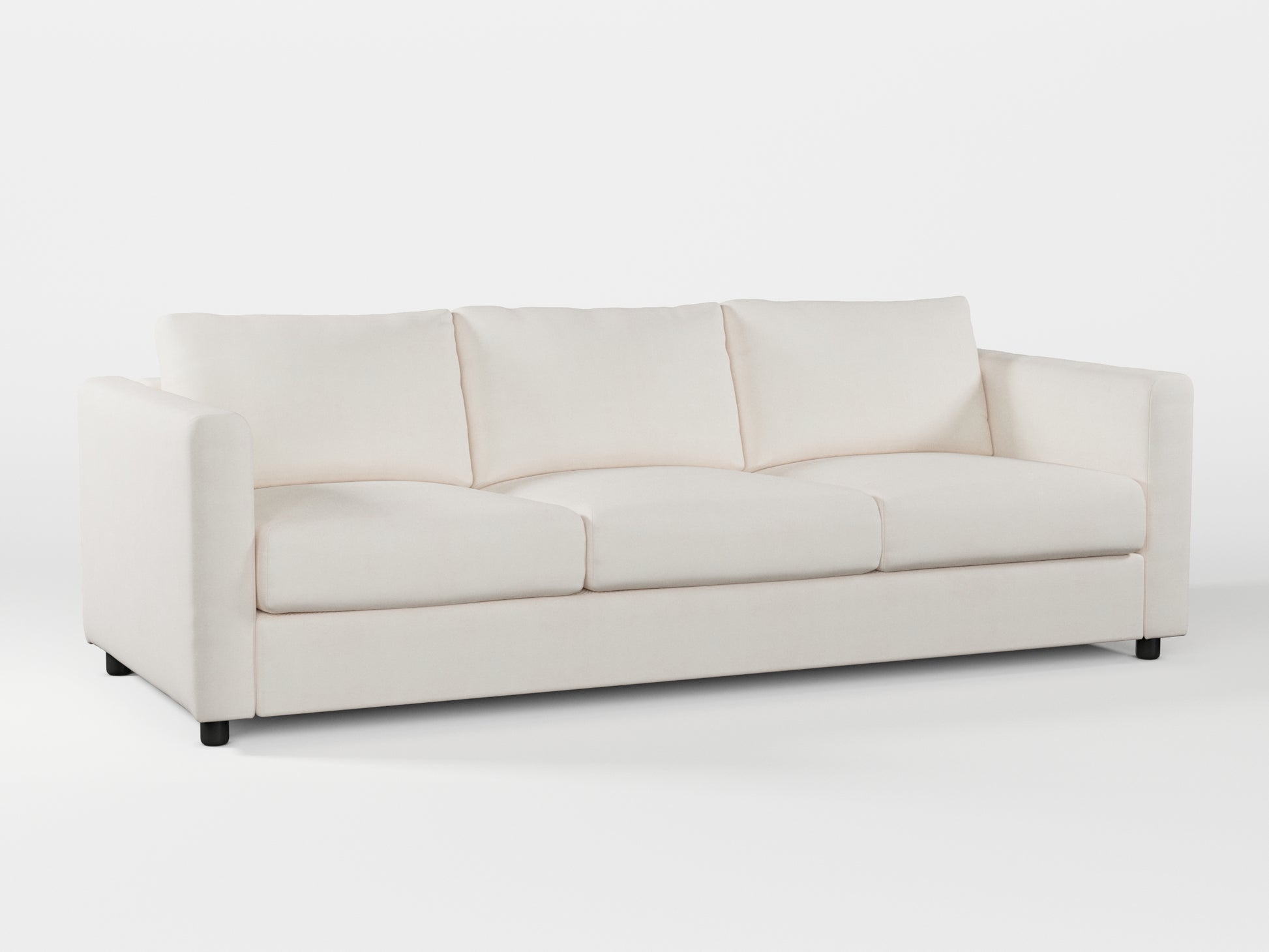 Ikea VIMLE 3-seat sofa cover made by Covereo in upholstery named TUNSO Nude One