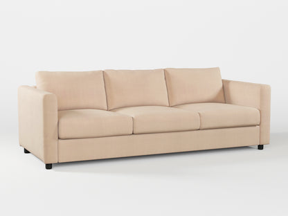 Ikea VIMLE 3-seat sofa cover made by Covereo in upholstery named TUNSO Nude Three