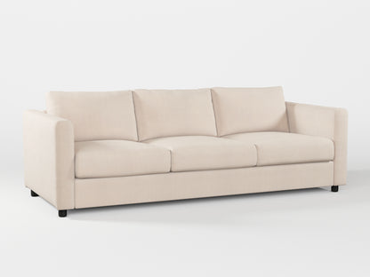 Ikea VIMLE 3-seat sofa cover made by Covereo in upholstery named TUNSO Nude Two