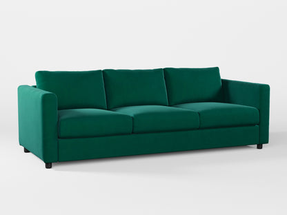 Ikea VIMLE 3-seat sofa cover made by Covereo in upholstery named VELVET Dark Teal