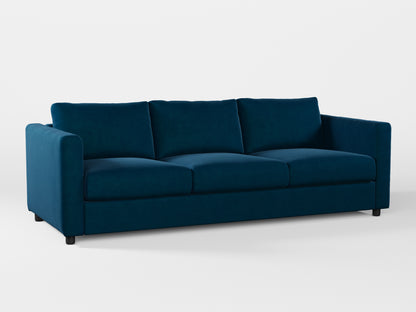 Ikea VIMLE 3-seat sofa cover made by Covereo in upholstery named VELVET In the Navy