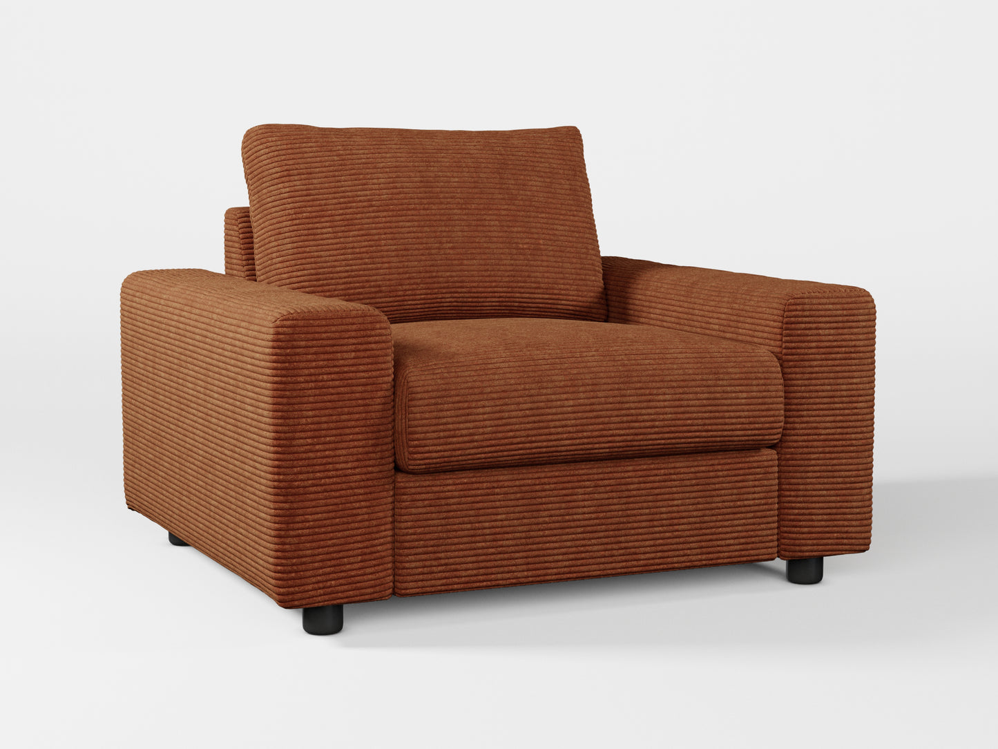 Ikea VIMLE Armchair cover made by Covereo in upholstery named COSY Chestnut