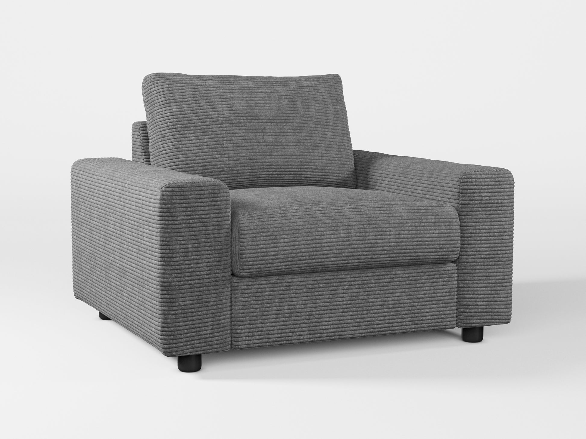 Ikea VIMLE Armchair cover made by Covereo in upholstery named COSY Grey Shadow