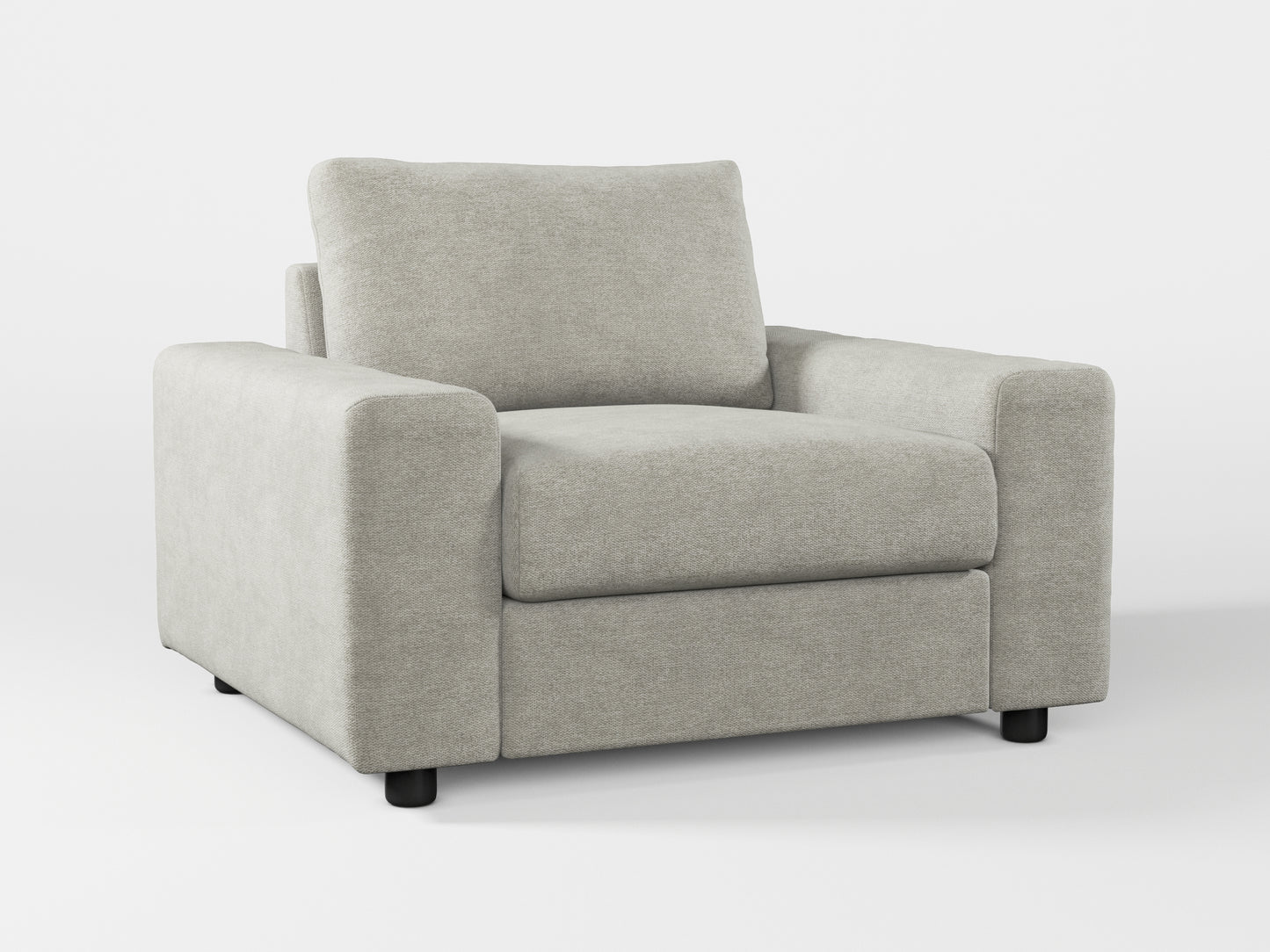 Ikea VIMLE Armchair cover made by Covereo in upholstery named MONTANA Light Grey