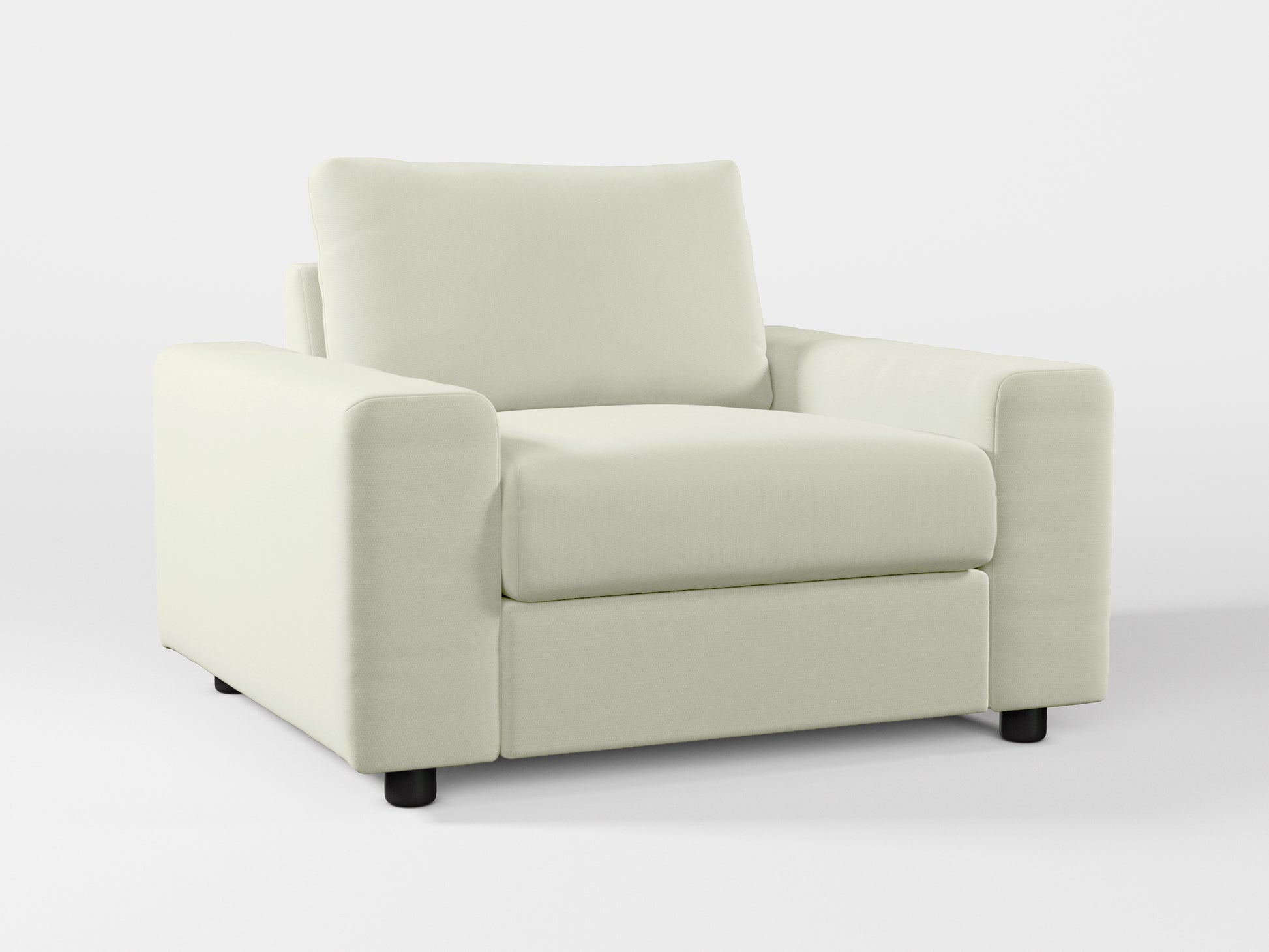 Ikea VIMLE Armchair cover made by Covereo in upholstery named PECADLY Ivory Touch