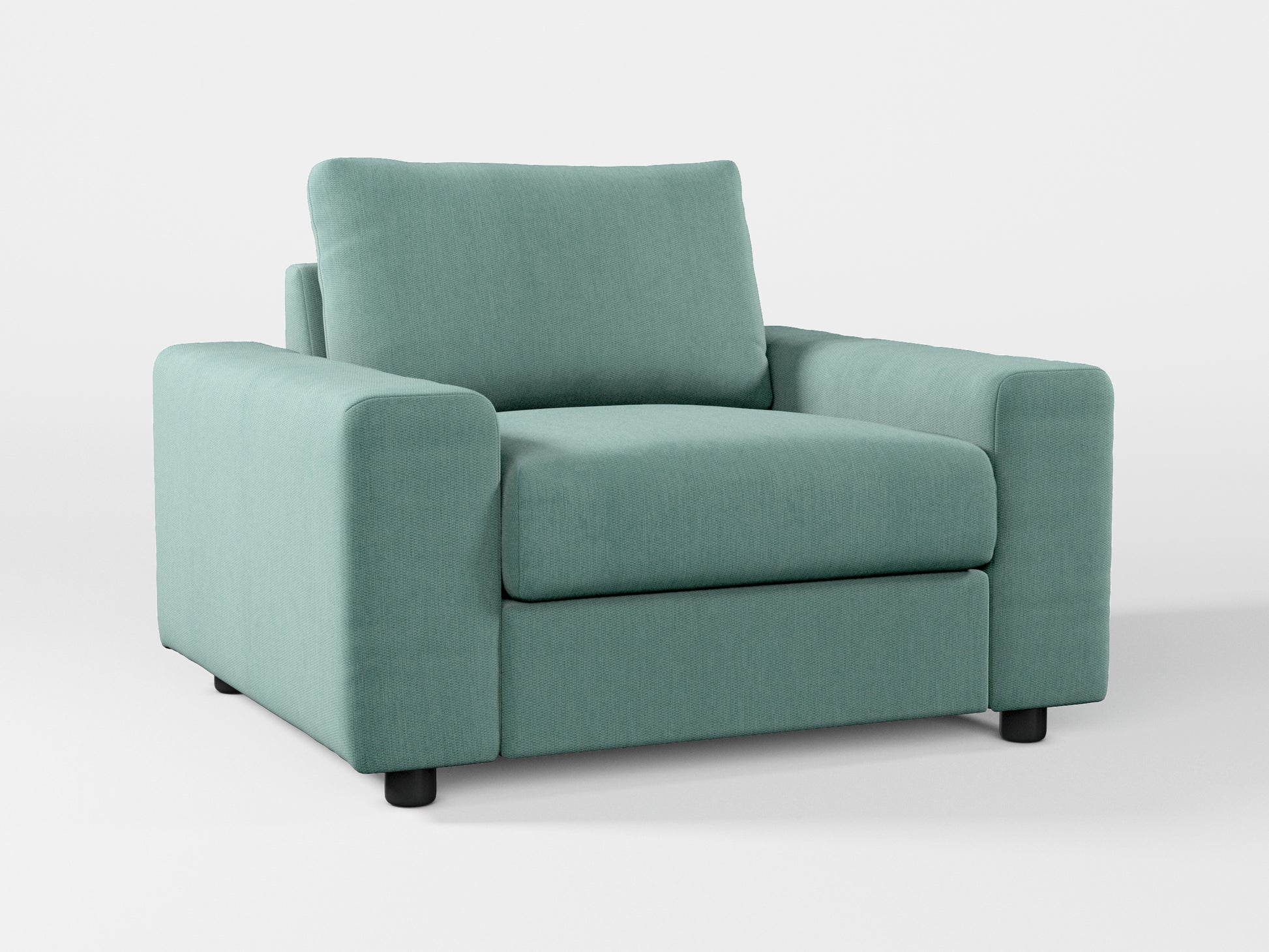 Ikea VIMLE Armchair cover made by Covereo in upholstery named PECADLY Misty Blue