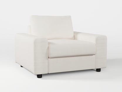 Ikea VIMLE Armchair cover made by Covereo in upholstery named TUNSO Nude One