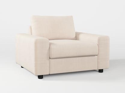 Ikea VIMLE Armchair cover made by Covereo in upholstery named TUNSO Nude Two