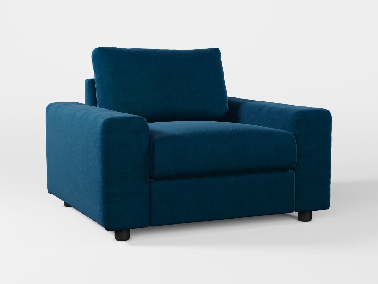 Ikea VIMLE Armchair cover made by Covereo in upholstery named VELVET In the Navy